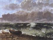 Gustave Courbet The Stormy Sea painting